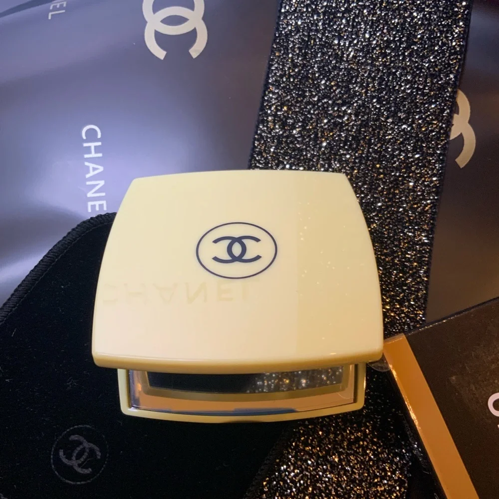 Chanel Compact Mirror W/Retractable Brush